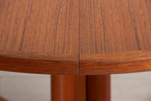 Load image into Gallery viewer, Danish Midcentury Round Teak Extending Dining Table by Gudme Mobelfabrik