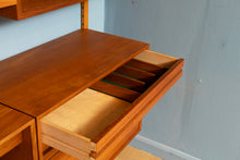 Load image into Gallery viewer, Danish Midcentury 'Royal System' 2-Bay Teak Wall System Bookcase by Poul Cadovius