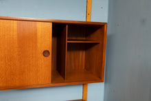 Load image into Gallery viewer, Danish Midcentury 'Royal System' 2-Bay Teak Wall System Bookcase by Poul Cadovius