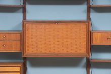 Load image into Gallery viewer, Danish Midcentury Royal System 3-Bay Teak Wall Unit by Poul Cadovius