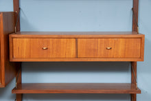 Load image into Gallery viewer, Danish Midcentury Royal System 3-Bay Teak Wall Unit by Poul Cadovius