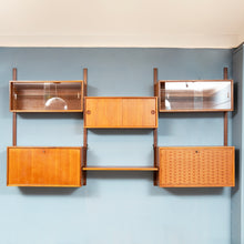 Load image into Gallery viewer, Danish Midcentury 'Royal System' 3-Bay Wall System by Poul Cadovius c.1965