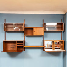 Load image into Gallery viewer, Danish Midcentury 'Royal System' 3-Bay Wall System by Poul Cadovius c.1965