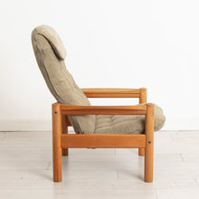 Load image into Gallery viewer, Danish Midcentury Teak Armchair & Footstool by Domino Mobler c.1965