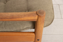 Load image into Gallery viewer, Danish Midcentury Teak Armchair & Footstool by Domino Mobler c.1965