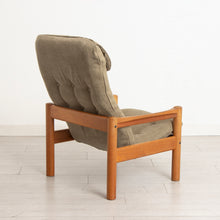Load image into Gallery viewer, Danish Midcentury Teak Armchair & Footstool by Domino Mobler c.1965
