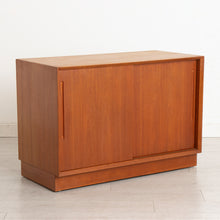 Load image into Gallery viewer, Danish Midcentury Teak Cabinet with Sliding Doors c.1960s