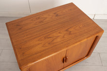 Load image into Gallery viewer, Danish Midcentury Teak Media Cabinet with Tambour Doors by Dyrlund c.1970