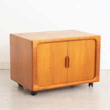 Load image into Gallery viewer, Danish Midcentury Teak Media Cabinet with Tambour Doors by Dyrlund c.1970