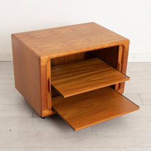 Load image into Gallery viewer, Danish Midcentury Teak Media Cabinet with Tambour Doors by Dyrlund c.1970