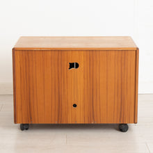 Load image into Gallery viewer, Danish Midcentury Teak Media Cabinet with Tambour Doors by Dyrlund c.1970