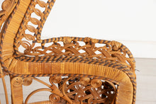 Load image into Gallery viewer, 'Emmanuelle' Peacock Rattan Chair