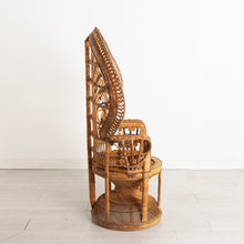 Load image into Gallery viewer, 'Emmanuelle' Peacock Rattan Chair
