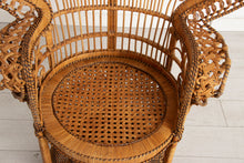 Load image into Gallery viewer, 'Emmanuelle' Peacock Rattan Chair