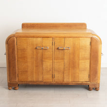 Load image into Gallery viewer, English Art Deco Solid Oak Drinks Cabinet by E. Gomme c.1935
