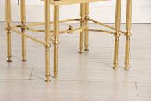 Load image into Gallery viewer, Hollywood Regency Brass & Glass Nest of Two Tables c.1970