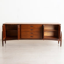 Load image into Gallery viewer, Midcentury Afromosia Sideboard by Elliott's of Newbury Stamped 1963