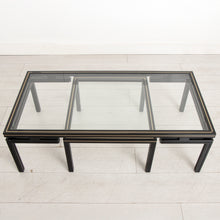 Load image into Gallery viewer, Midcentury Aluminium & Glass Coffee Table with Nesting Side Table by Pierre Vandel