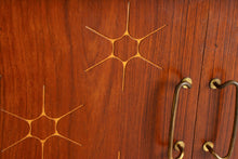 Load image into Gallery viewer, Midcentury 'Capella' Sideboard in Mahogany & Rosewood with Starburst Front by Peter Hayward for Vanson c.1957