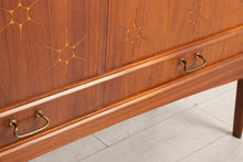 Load image into Gallery viewer, Midcentury 'Capella' Sideboard in Mahogany & Rosewood with Starburst Front by Peter Hayward for Vanson c.1957