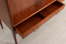 Load image into Gallery viewer, Midcentury 'Capella' Sideboard in Mahogany & Rosewood with Starburst Front by Peter Hayward for Vanson c.1957