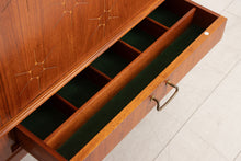 Load image into Gallery viewer, Midcentury 'Capella' Sideboard in Mahogany & Rosewood with Starburst Front by Peter Hayward for Vanson c.1957