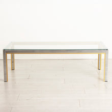Load image into Gallery viewer, Vintage Chrome & Brass Coffee Table by Renato Zevi, Italy c.1975