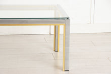 Load image into Gallery viewer, Vintage Chrome & Brass Coffee Table by Renato Zevi, Italy c.1975