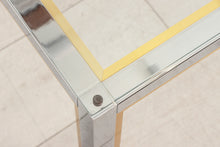 Load image into Gallery viewer, Vintage Chrome & Brass Coffee Table by Renato Zevi, Italy c.1975