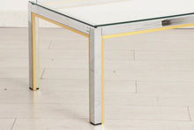 Load image into Gallery viewer, Vintage Chrome & Brass Coffee Table by Renato Zevi, Italy c.1975