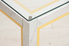 Load image into Gallery viewer, Vintage Chrome & Brass Coffee Table by Renato Zevi, Italy c.1975