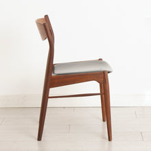 Load image into Gallery viewer, Midcentury Danish Teak Chair with Original Black Vinyl Seat by Ærthøj Jensen & Mølholm c.1960