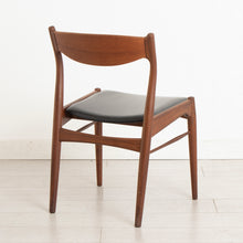Load image into Gallery viewer, Midcentury Danish Teak Chair with Original Black Vinyl Seat by Ærthøj Jensen & Mølholm c.1960
