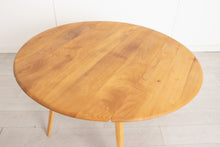 Load image into Gallery viewer, Midcentury Ercol Drop Leaf Dining Table & 4 Chairs in Elm & Beech c 1960s