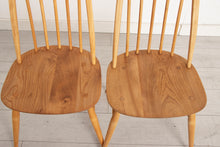 Load image into Gallery viewer, Midcentury Ercol Drop Leaf Dining Table & 4 Chairs in Elm & Beech c 1960s