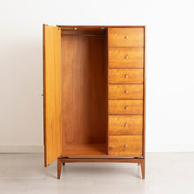 Load image into Gallery viewer, Midcentury French Walnut Wardrobe with Drawers by John Herbert for A. Younger Ltd c.1960s