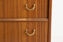 Load image into Gallery viewer, Midcentury Librenza Tola & Black Chest of Drawers with Brass Handles c.1965