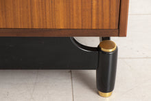 Load image into Gallery viewer, Midcentury Librenza Tola & Black Chest of Drawers with Brass Handles c.1965