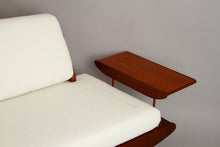 Load image into Gallery viewer, Midcentury Living Room Suite in Afromosia & White Boucle by Toothill c.1965