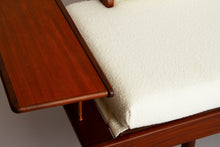 Load image into Gallery viewer, Midcentury Living Room Suite in Afromosia & White Boucle by Toothill c.1965
