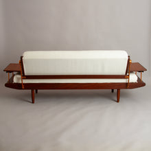 Load image into Gallery viewer, Midcentury Living Room Suite in Afromosia & White Boucle by Toothill c.1965