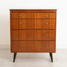 Load image into Gallery viewer, Midcentury Mahogany Chest of Drawers with Brass Handles c.1960