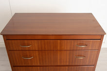 Load image into Gallery viewer, Midcentury Mahogany Chest of Drawers with Brass Handles c.1960