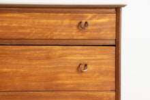 Load image into Gallery viewer, Midcentury Mahogany Chest of Drawers with Brass Hook Handles by A. Younger c.1965
