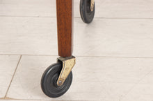 Load image into Gallery viewer, Midcentury Metamorphic Mahogany Serving Trolley with Flip out Swivel Top