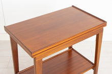 Load image into Gallery viewer, Midcentury Metamorphic Mahogany Serving Trolley with Flip out Swivel Top
