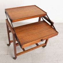 Load image into Gallery viewer, Midcentury Metamorphic Teak Serving Trolley c.1960