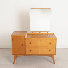 Load image into Gallery viewer, Midcentury Oak Vanity Chest of Drawers by Palatial c.1960