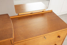 Load image into Gallery viewer, Midcentury Oak Vanity Chest of Drawers by Palatial c.1960