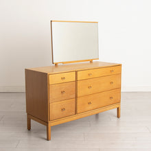 Load image into Gallery viewer, Midcentury Oak Vanity Chest of Drawers with Mirror by John & Sylvia Reid for Stag Furniture c.1960s